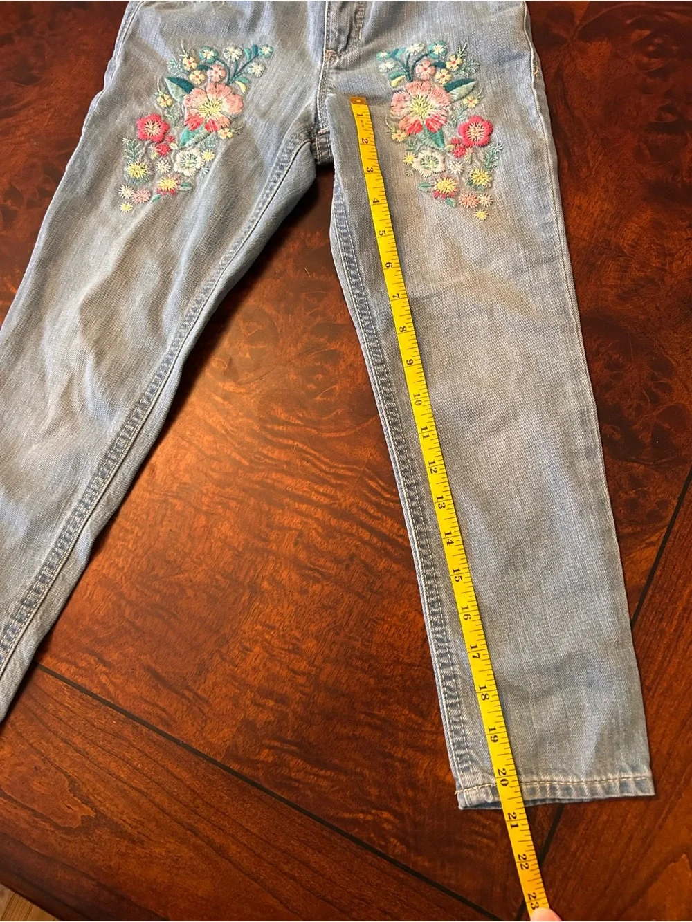 Gap Kids 1969 super skinny embroidered skimmer jeans size 8